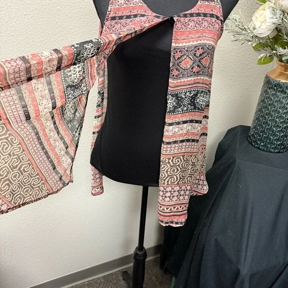 Wrangler Women’s Boho Patchwork Sleeveless Tunic Top Small Multicolor Summer - Picture 2 of 7